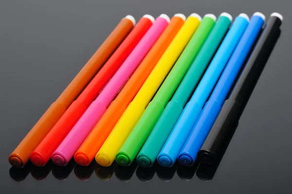 Kolorowe pisaki filcowe — Zdjęcie stockowe