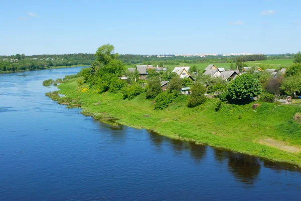 Řeka západní dvina v Bělorusku — Stock fotografie