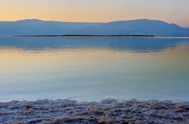 The Dead Sea before dawn clipart