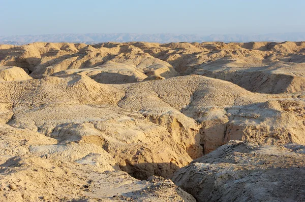 Аравская пустыня в первых лучах солнца — стоковое фото
