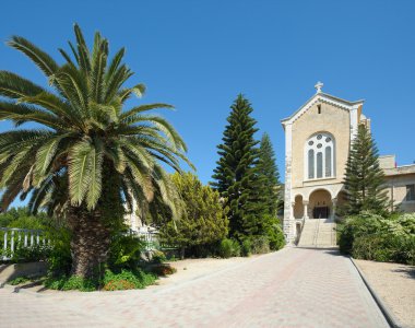 Church in the monastery Latrun clipart