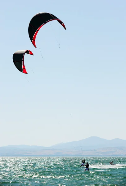 Stock image Sky-surfing on lake Kinneret