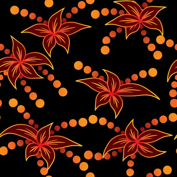 Fond flamme-fleurs abstrait — Image vectorielle