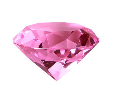 Singe pink crystal diamond clipart