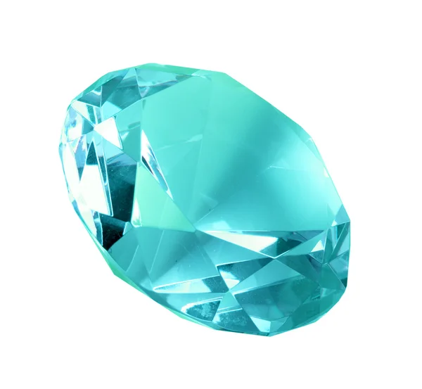 Singe blue crystal diamond — Stock Photo, Image