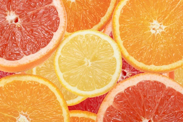 柑橘切片的抽象背景 — 图库照片
