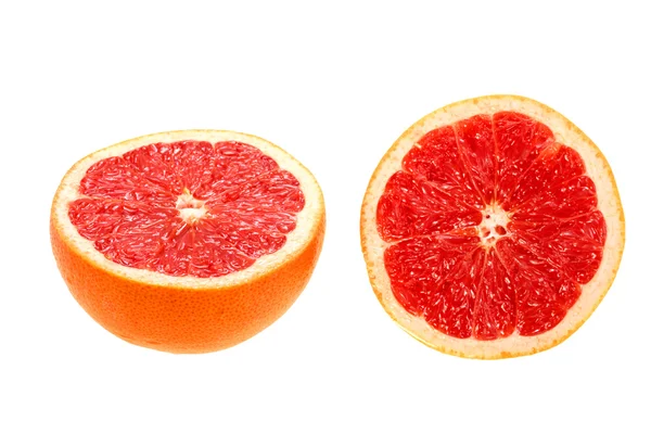 Zwei Querschnitte aus Grapefruit — Stockfoto