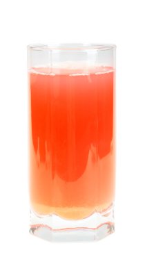 Single glass with orange fruit-juice clipart