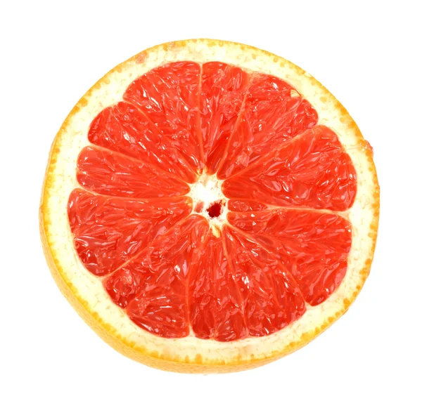 Single dwarsdoorsnede van grapefruit — Stockfoto
