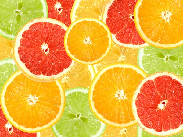 柑橘切片的抽象背景 — 图库照片