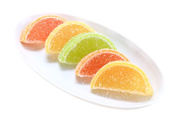 Groep van snoep als citrusvruchten — Stockfoto