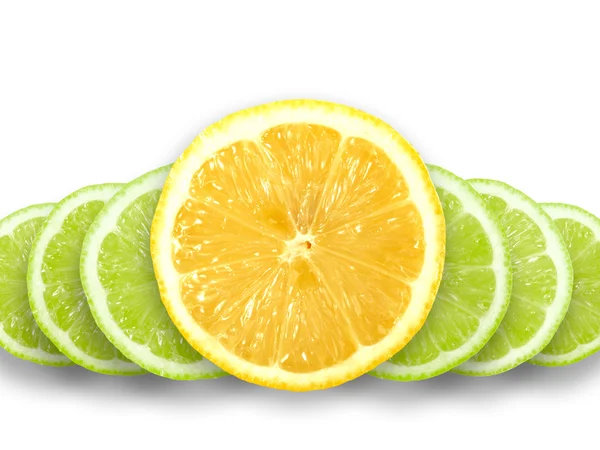 Abstracte groep van cross citrusvruchten — Stockfoto