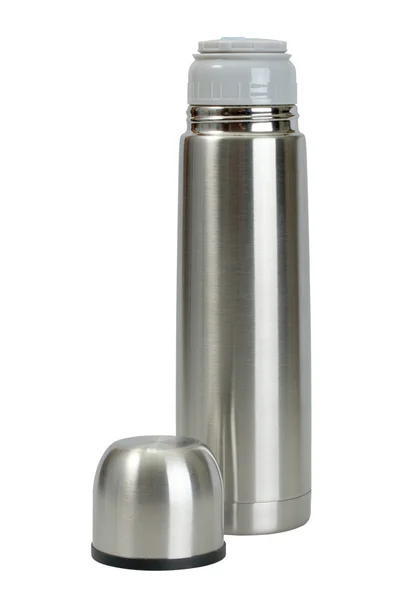 stock image Single metallic thermos