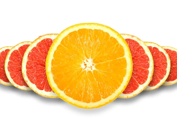 Abstrakt grupp cross citrusfrukter — Stockfoto