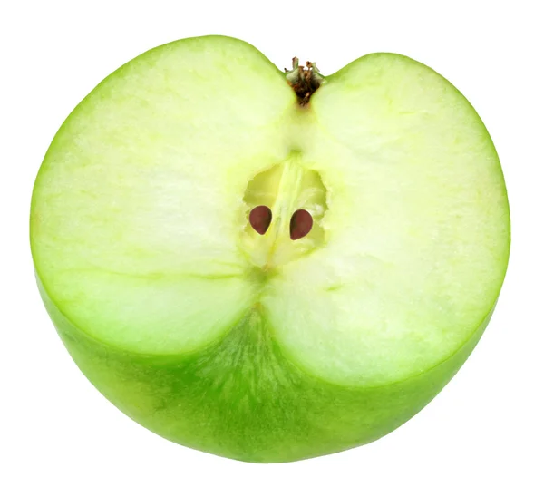 Одиночний хрест із зеленого яблука — стокове фото