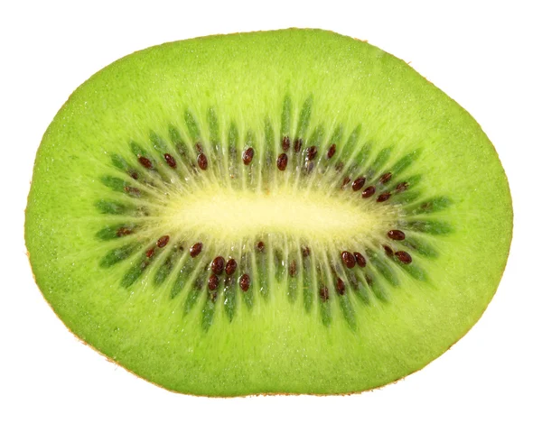 Singola sezione trasversale di kiwi — Foto Stock