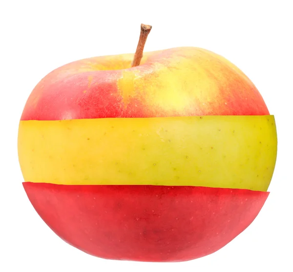 Бутерброд з червоного і жовтого яблука — стокове фото