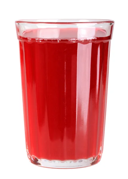 Single glass with red drink — Stock Photo, Image