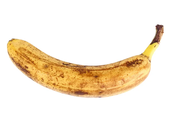 Banana amarela velha solteira — Fotografia de Stock