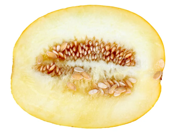Single cross ripe yellow melon — Stock Photo, Image