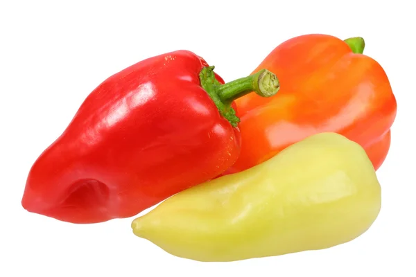 Only three sweet fresh peppers — Stock Photo, Image