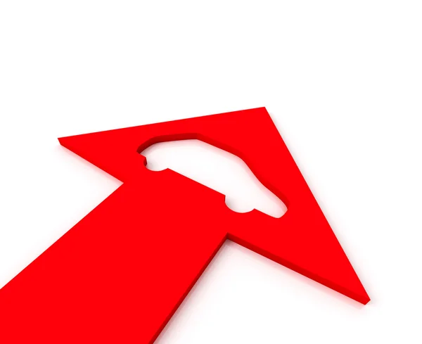 Icon auto inside arrow — Stock Photo, Image
