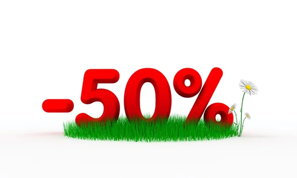 50 por cento fora — Fotografia de Stock