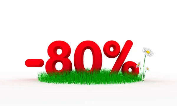 Tachtig procent korting — Stockfoto