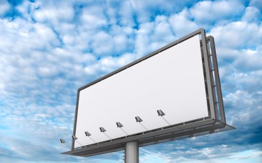 Billboard on a cloudscape clipart