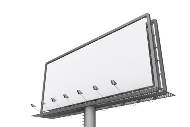 Empty billboard isolated clipart