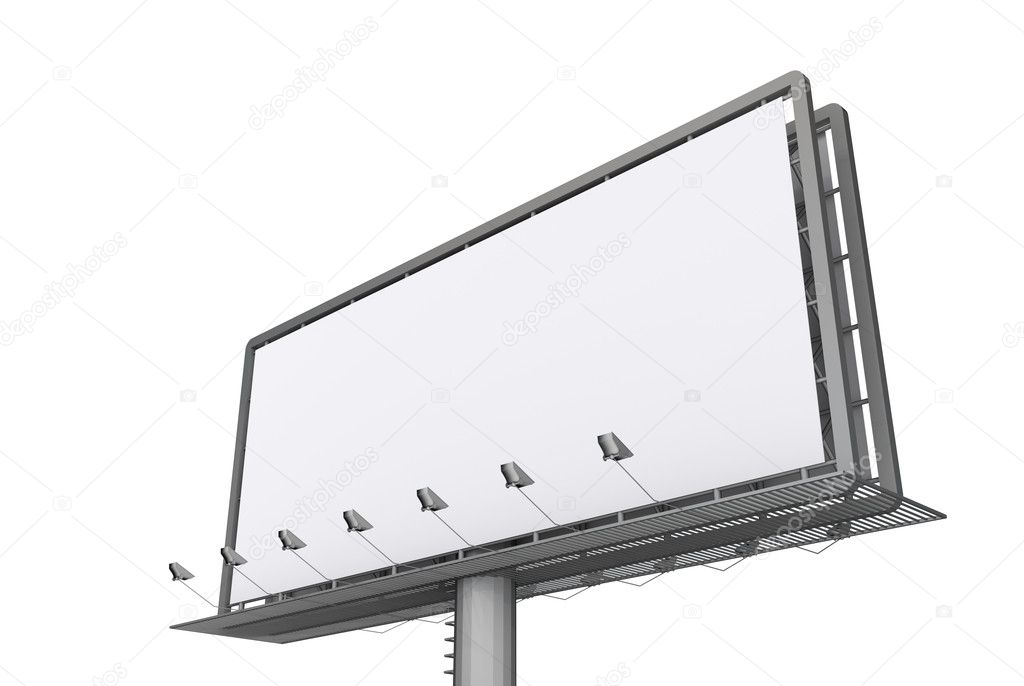 Empty billboard isolated