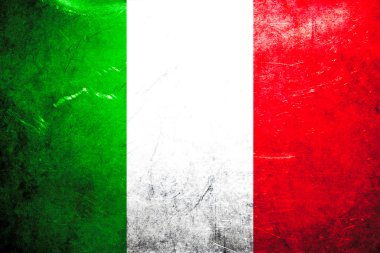 Grunge flag of Italy clipart