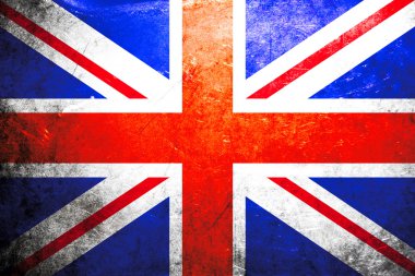 Grunge flag of United kingdom clipart