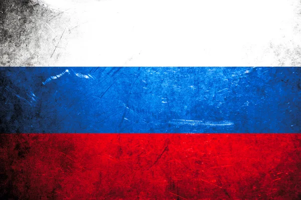 Bandera Grunge de Rusia — Foto de Stock