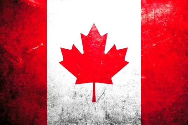 Grunge drapeau canada — Photo
