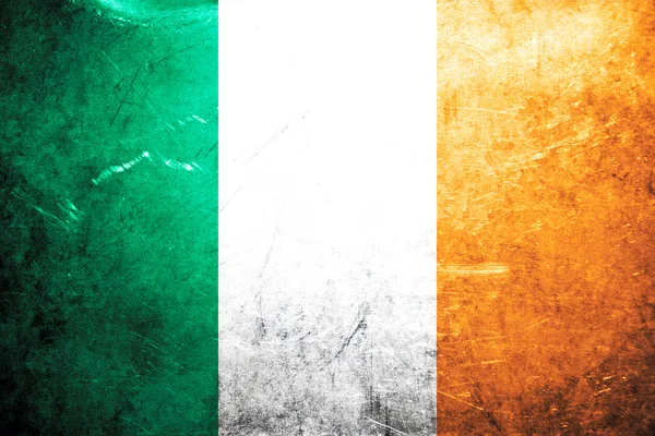 Grunge flagga Irland — Stockfoto