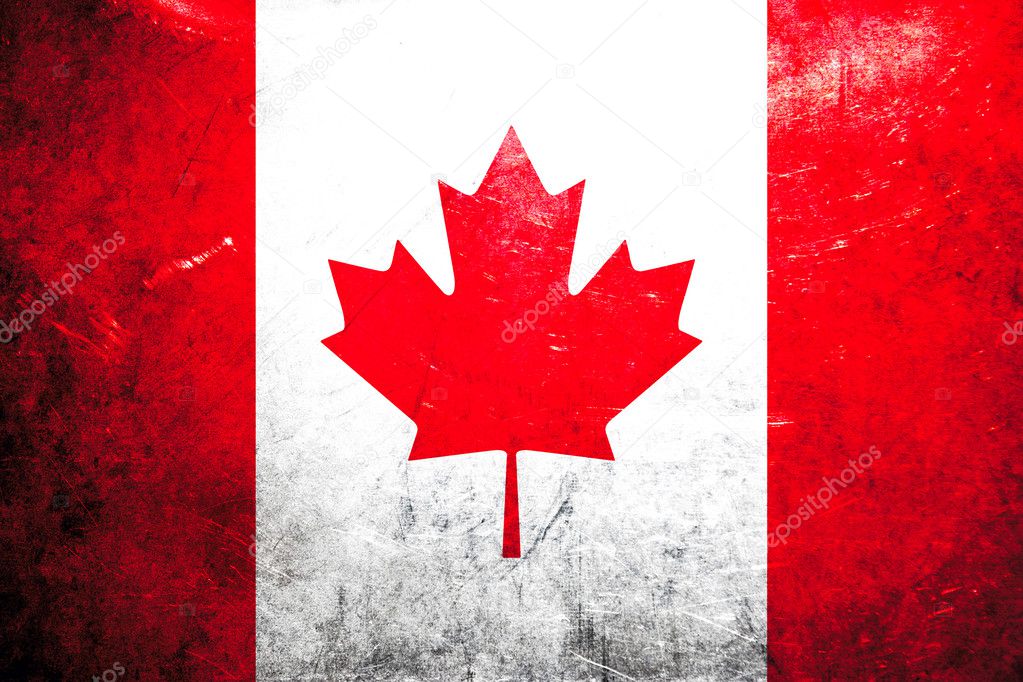 Grunge flag Canada
