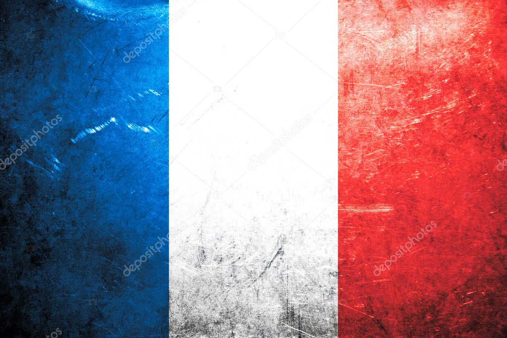 Grunge flag of France