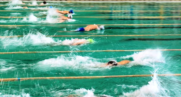 Yüzme havuzunda yarışmalar — Stok fotoğraf