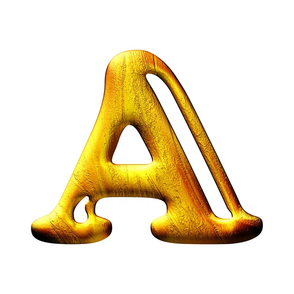 3D χρυσό γράμμα απομονωθεί — Φωτογραφία Αρχείου