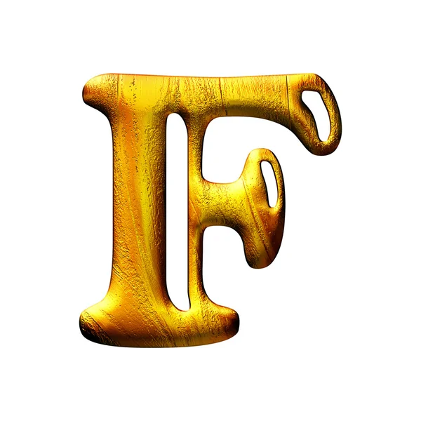 3D-gouden brief geïsoleerd — Stockfoto