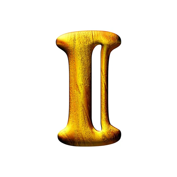 3D gyllene brev isolerade — Stockfoto