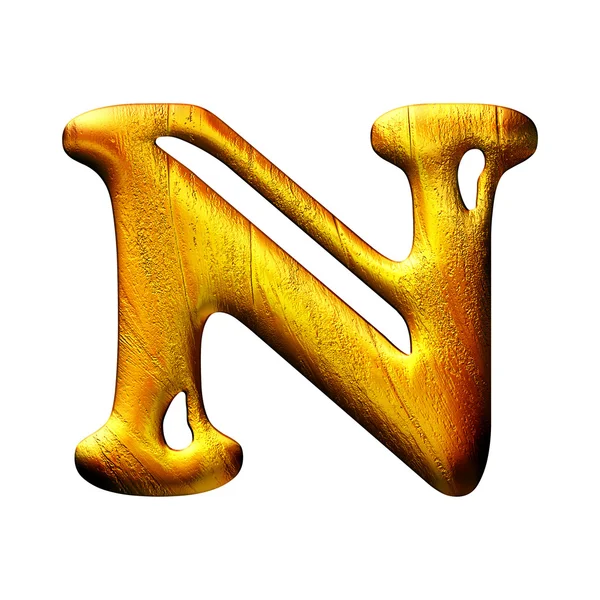 Letra dorada 3D aislada —  Fotos de Stock