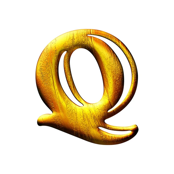 3D zlatý dopis izolované — Stock fotografie
