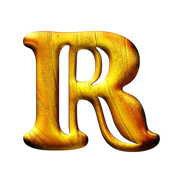 stock image 3D golden letter isolated