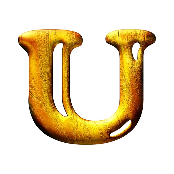 3D arany levél elszigetelt — Stock Fotó