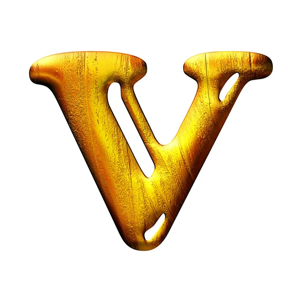 3D letra dourada isolado — Fotografia de Stock