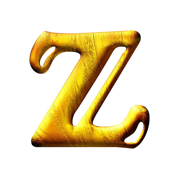 孤立的 3d 金色字母 — 图库照片