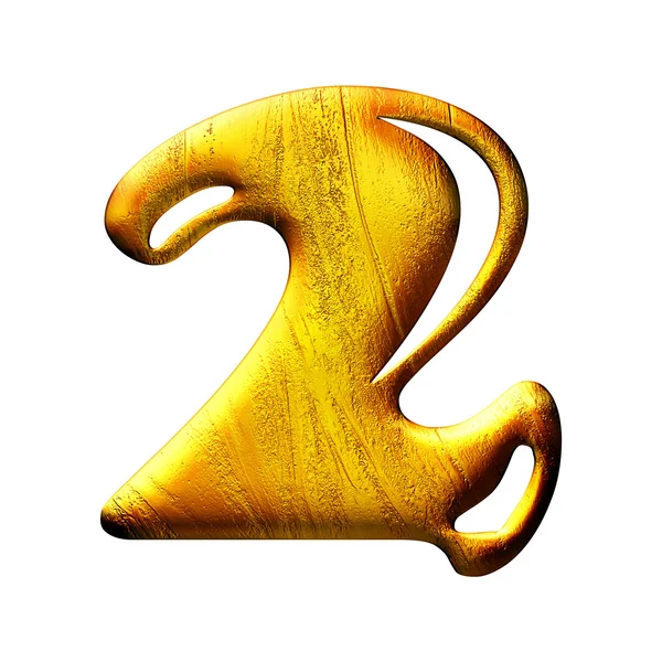 Dígito dourado 3D — Fotografia de Stock