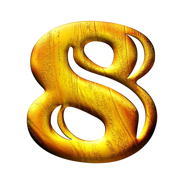 3D gyllene siffra — Stockfoto